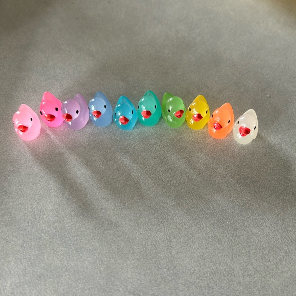 Mini Resin Ducks  - 5 random colored ducks for $5